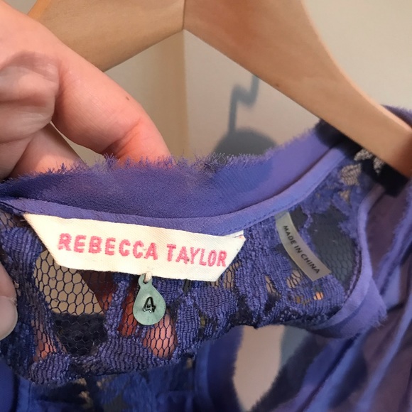 Rebecca Taylor lilac racerback lace top - Picture 11 of 11